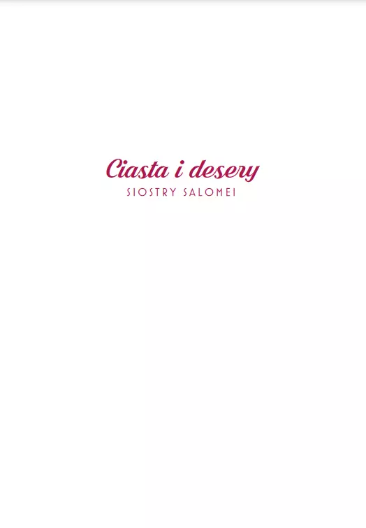 Ciasta i desery Siostry Salomei - Książki