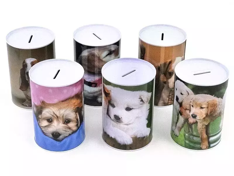 Skarbonka metalowa Zwierzaki mix - Papiernicze i szkolne