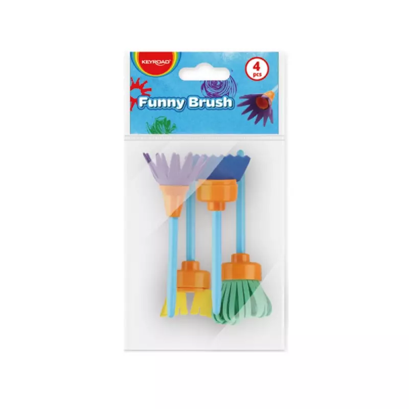 Pędzle KEYROAD kreatywne 4szt. - Papiernicze i szkolne