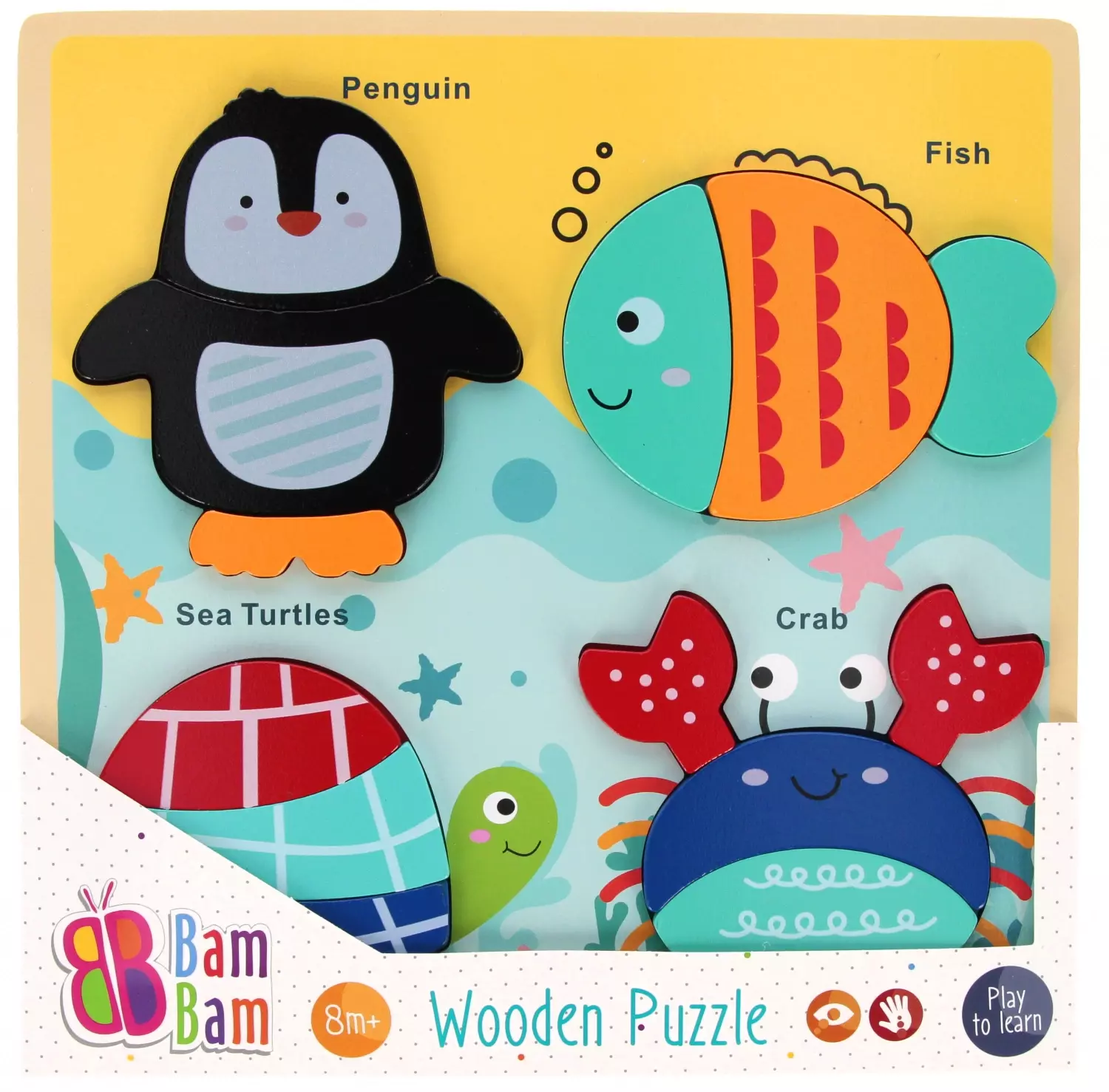 Układanka drewniana, ocean