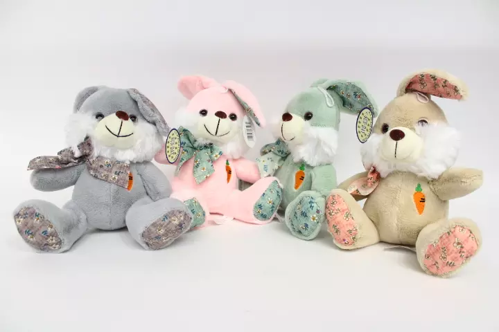 Maskotka Zając 20cm 4 kol 161062 SunDay - Zabawki