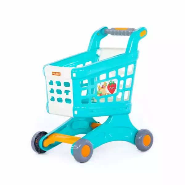 Polesie 09002 Wózek do sklepu Natalia turkusowy - Zabawki