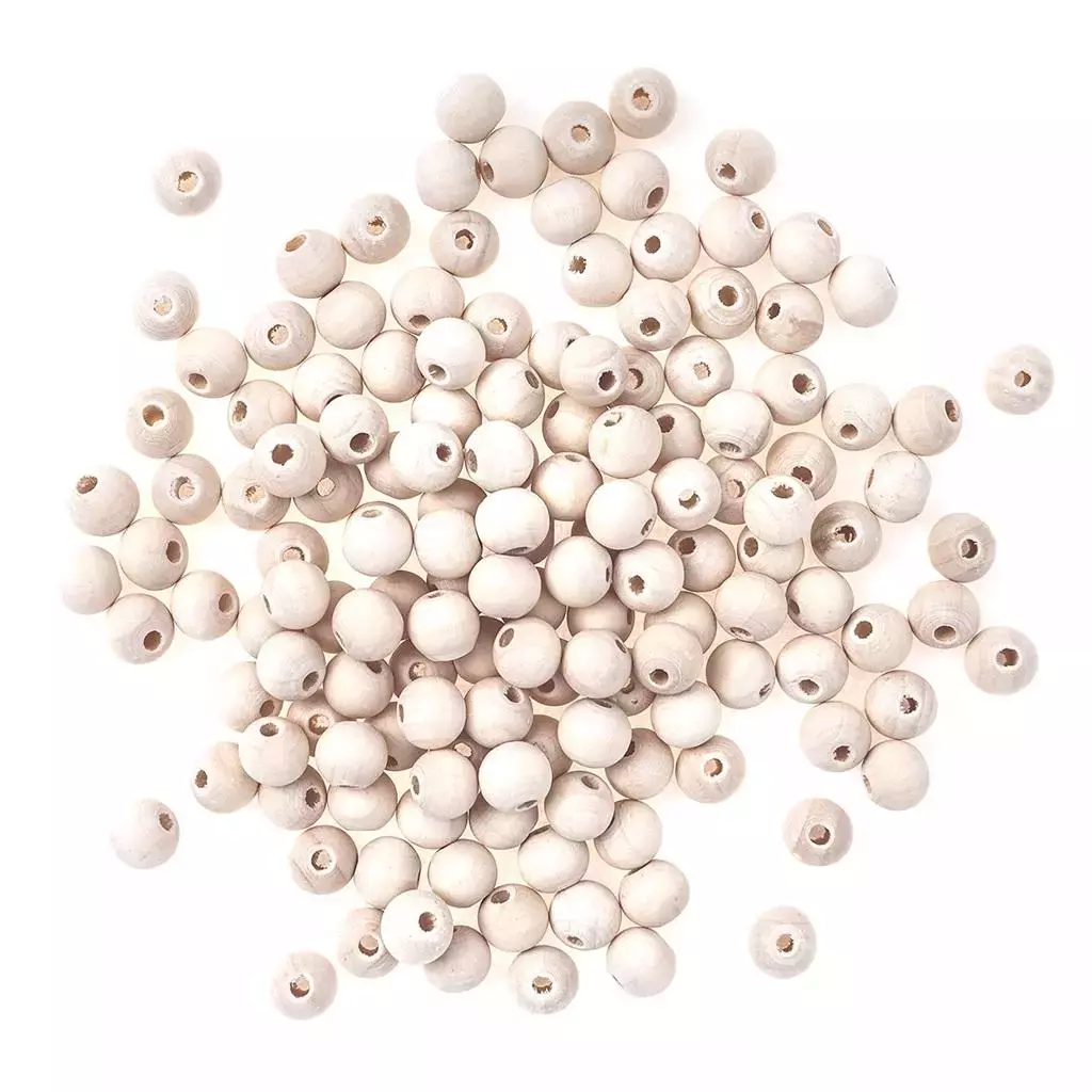 Koraliki drewniane kulki 10mm - Papiernicze i szkolne