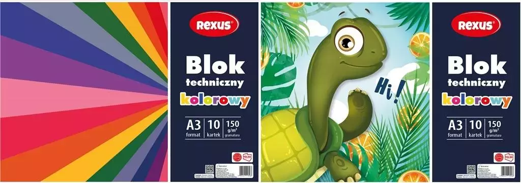 Blok techniczny A3/10 Kartek kolorowy - Papiernicze i szkolne