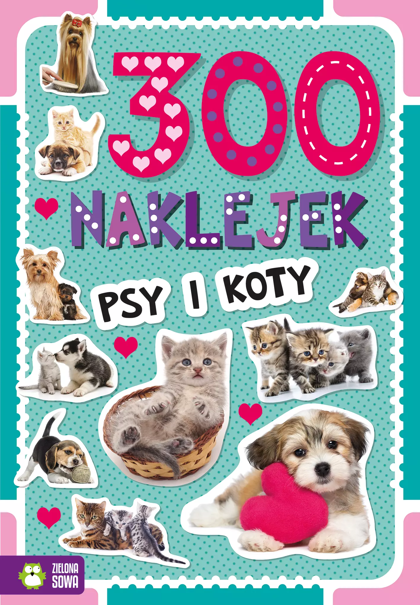 300 naklejek. Psy i koty - Książki