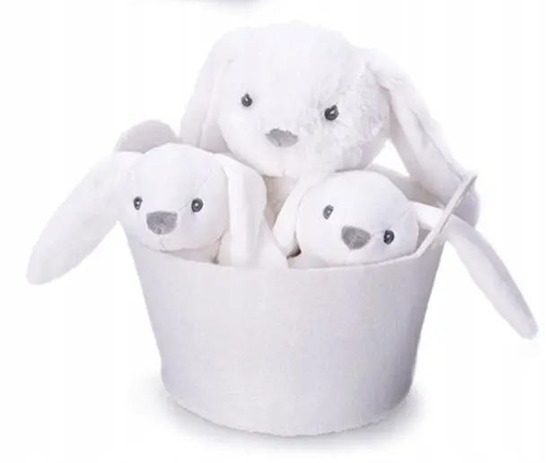 Królik plusz+kocyk+grzechotka 90126 01261 - Zabawki