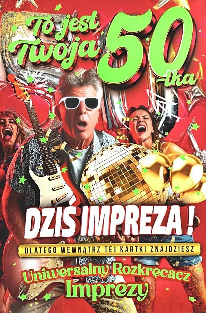 280 Karnet JCX na 50 urodziny dla mężczyzny z... - Papiernicze i szkolne