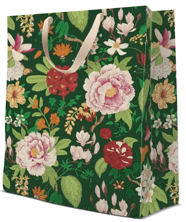 Torebka prezentowa Klasyczne kwiaty, bardzo duża - Papiernicze i szkolne