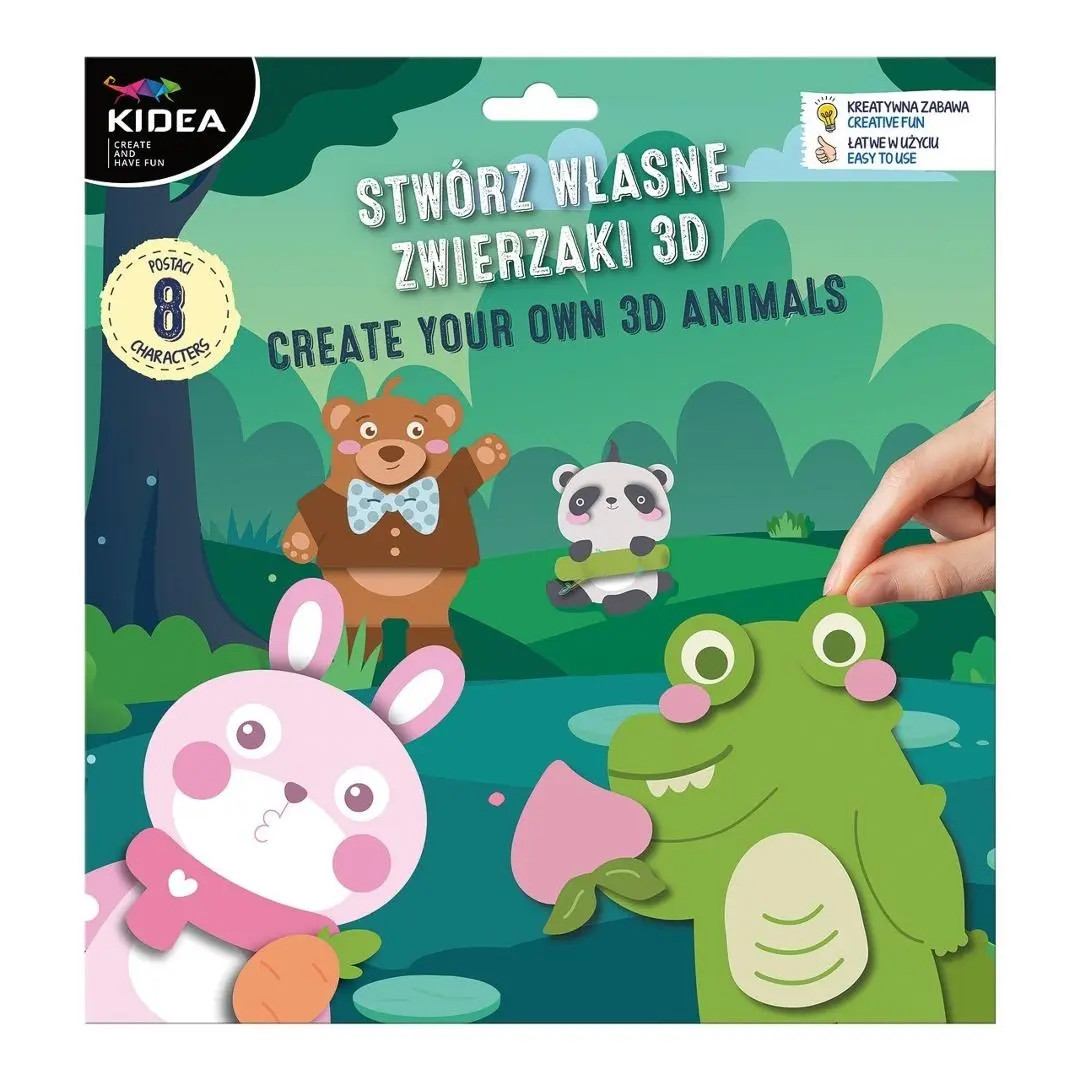 Stwórz Zwierzaki 3D KIDEA - Zabawki