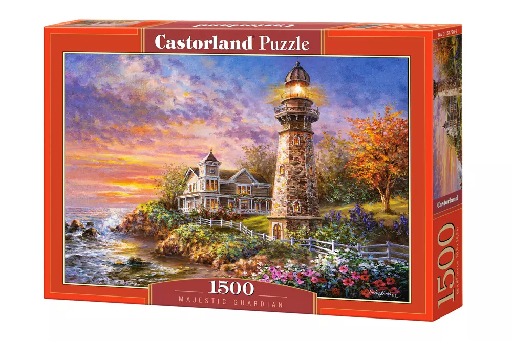 Śliczne puzzle z widokiem na latarnię morską - Castorland 1500 elementów