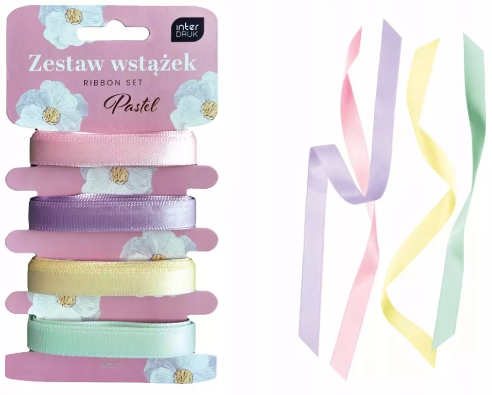 Wstążka Dek 10mm/2m 4 kolory Past Int B/c - Papiernicze i szkolne