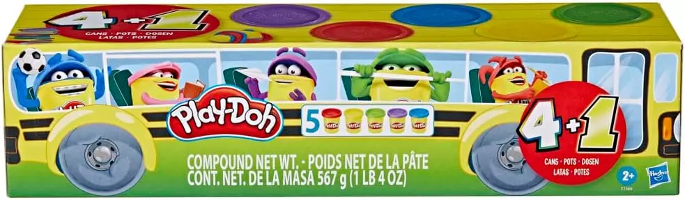 Play-Doh ciastolina tuba 4+1 5-pak - Zabawki