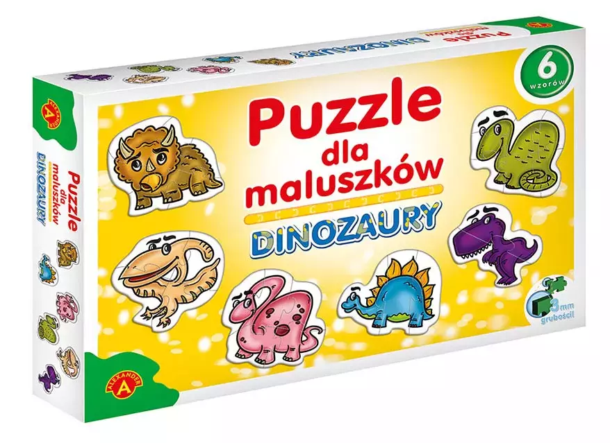 Puzzle 27 elementów. Dla maluszków. Dinozaury - Puzzle