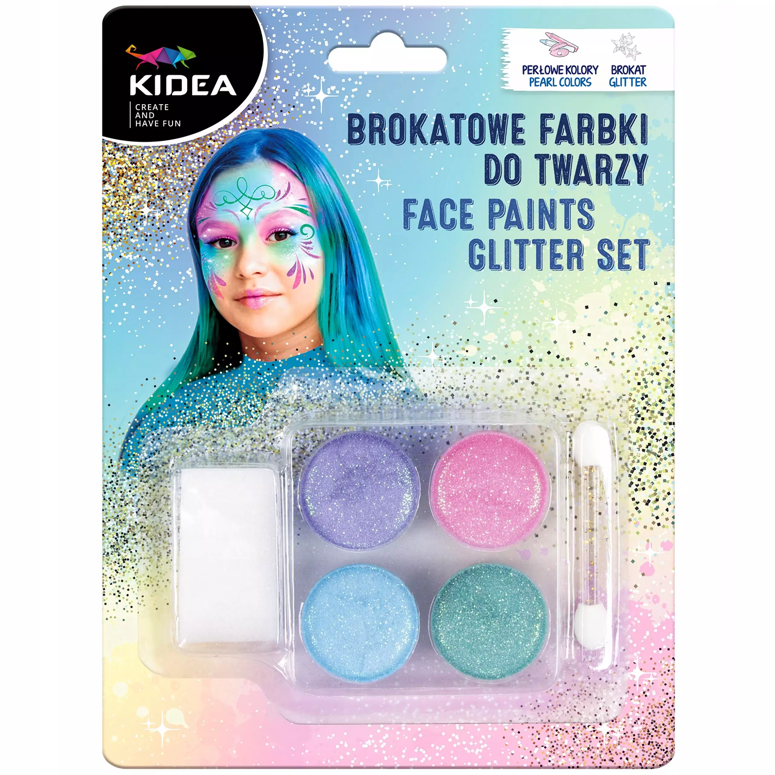 Farby Do Twarzy 4 kolory Brok Kidea B/c - Papiernicze i szkolne