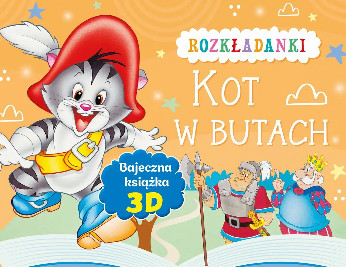 Kot w butach. Rozkładanki. Bajeczna książka 3D - Książki