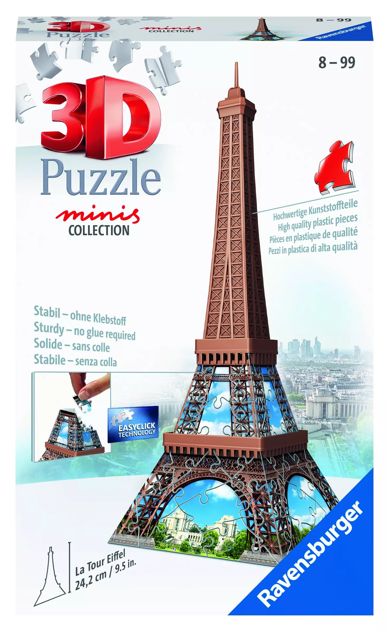 Puzzle 3D 54 Mini budynki: Wieża Eiffel - Puzzle