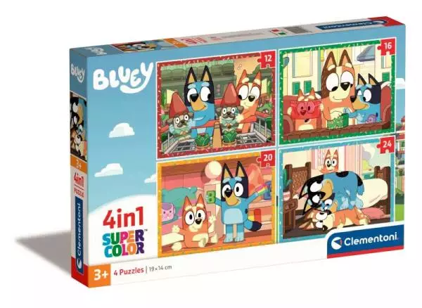 Clementoni Puzzle 4w1 Bluey 21530 - Puzzle