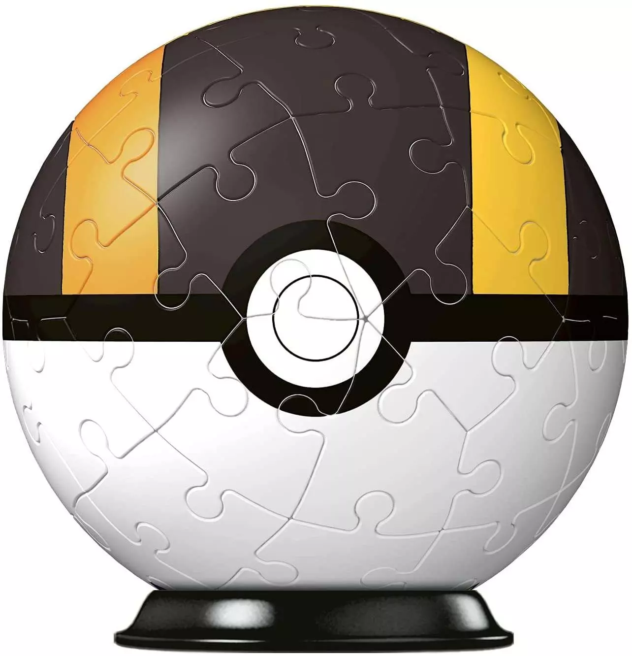 Puzzle 3D 54 elementy. Pokeball czarny - Puzzle