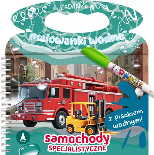 Zadanka & malowanki wodne. Samochody specjalistycz - Książki