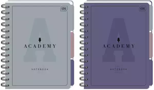 Kołozeszyt A5 100k kratka 90g przekładka PP ACADEMY