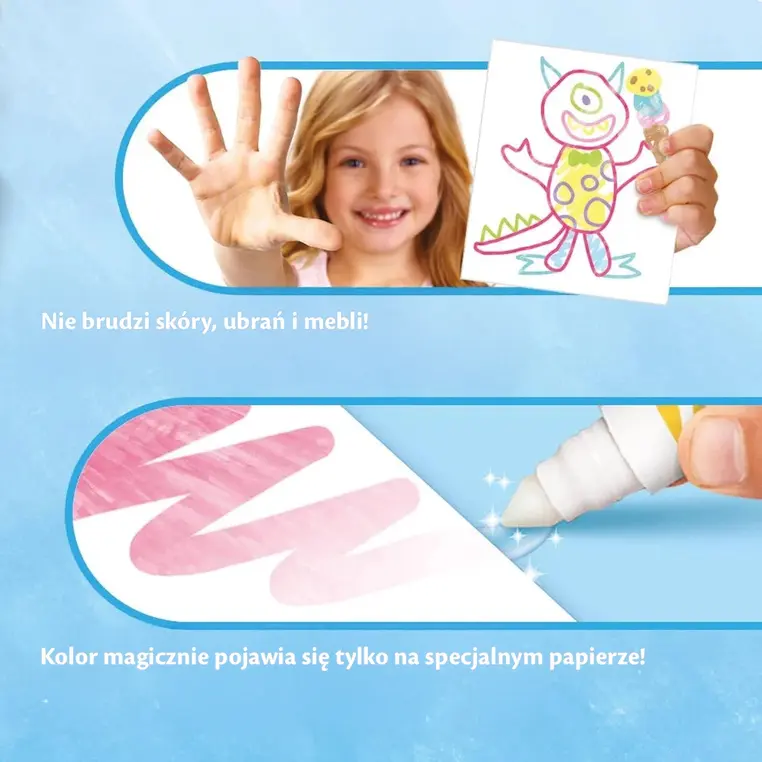 Crayola Kolorowanka dla dzieci i 4 niebrudzące magiczne flamastry Color Wonder Mess Free Kraina Lodu 3+ - Papiernicze i szkolne