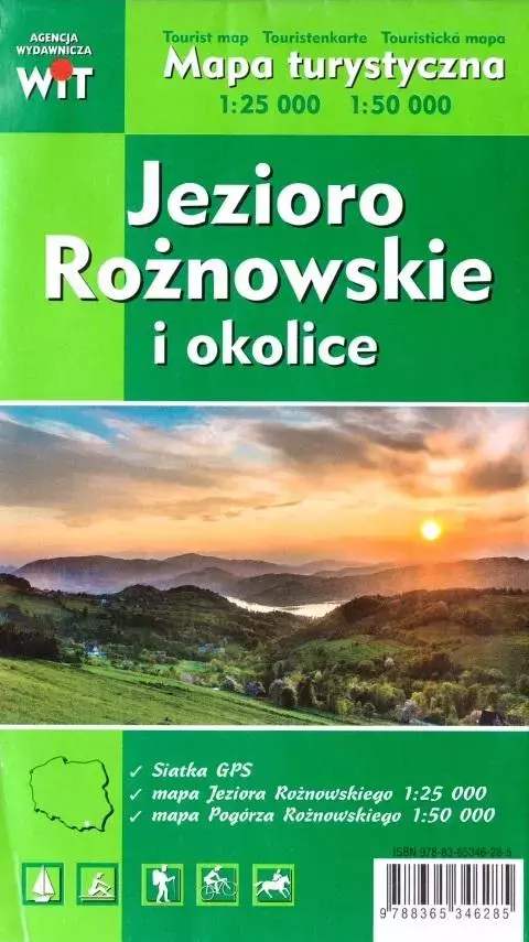 Mapa tur. - Jezioro Rożnowskie i okolice 1:25 000 - Książki