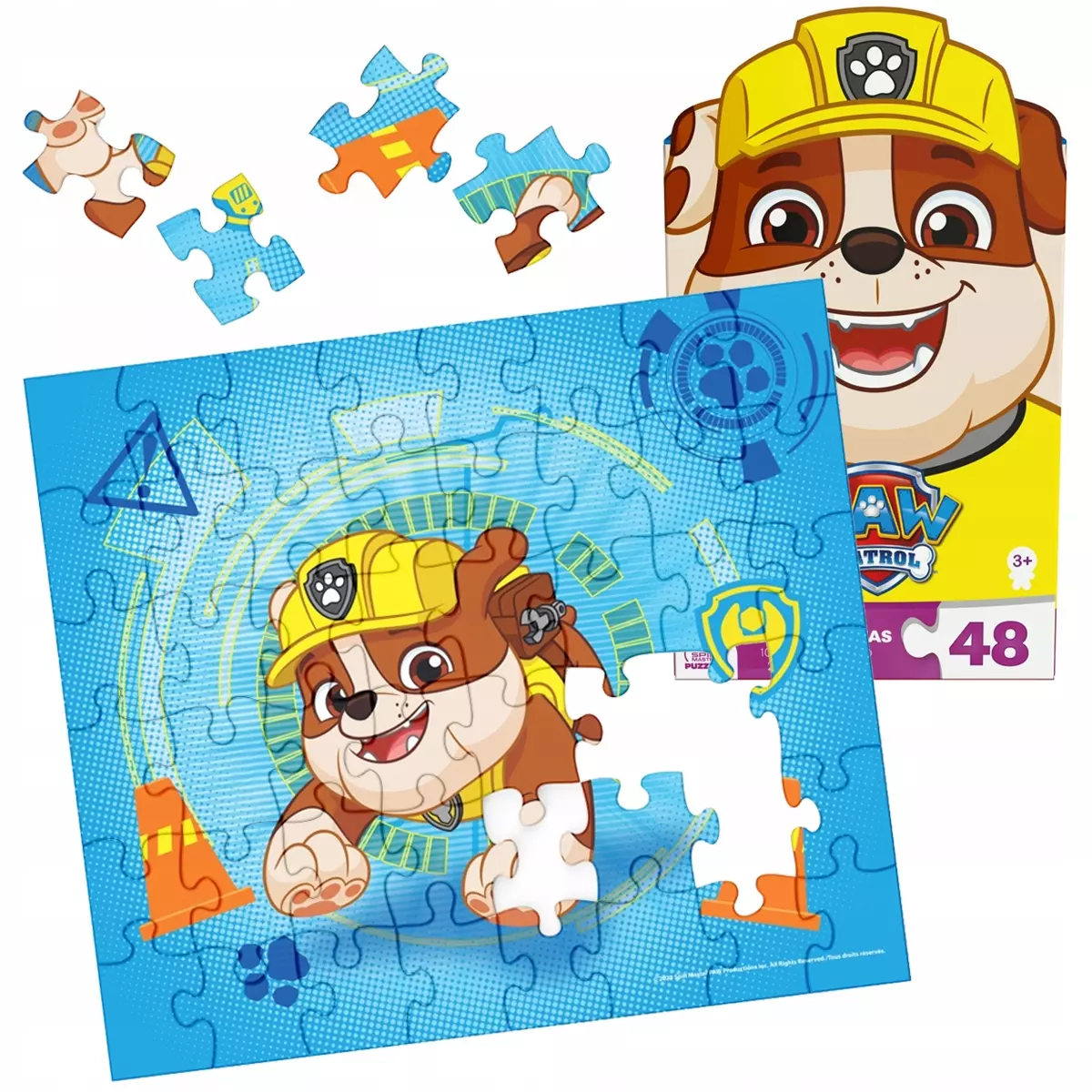 Puzzle Spin Master Paw Patrol 48 elementów Psi Patrol Rubble 6068018