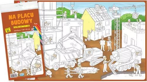 Kolorowanka XL. Na placu budowy 2 sztuki - Książki