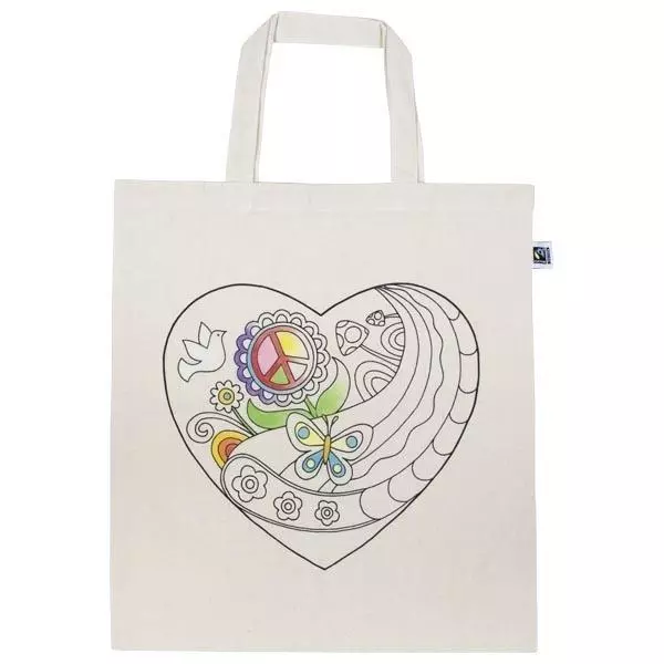 Bawełniana torba z motywem serca - Zabawki