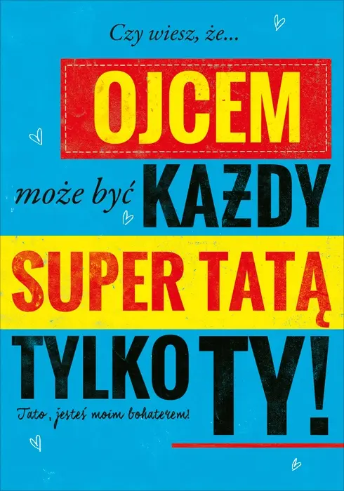 Kartka Dzień Ojca 12,5 x 17,6 cm - Papiernicze i szkolne