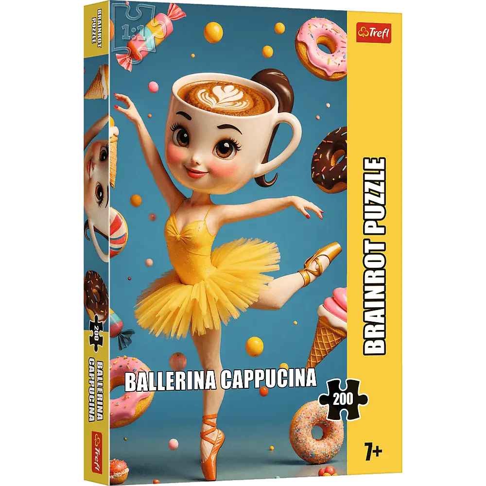 Puzzle 200 elementów. BrainRots. Ballerina Cappuccina - Puzzle