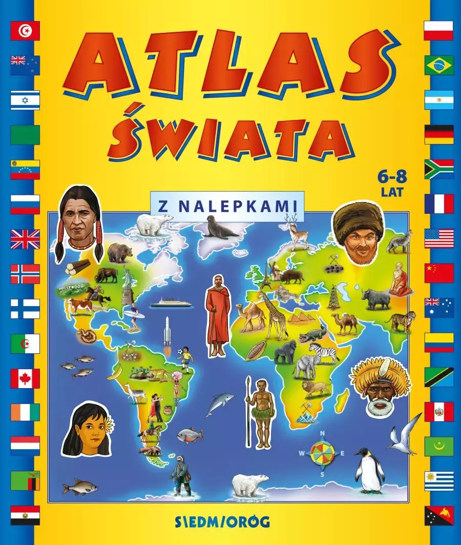 Atlas świata z nalepkami - Książki
