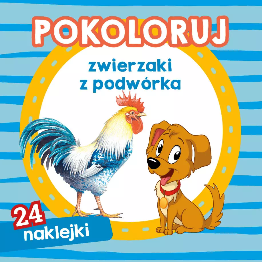 Pokoloruj. Zwierzaki z podwórka - Książki