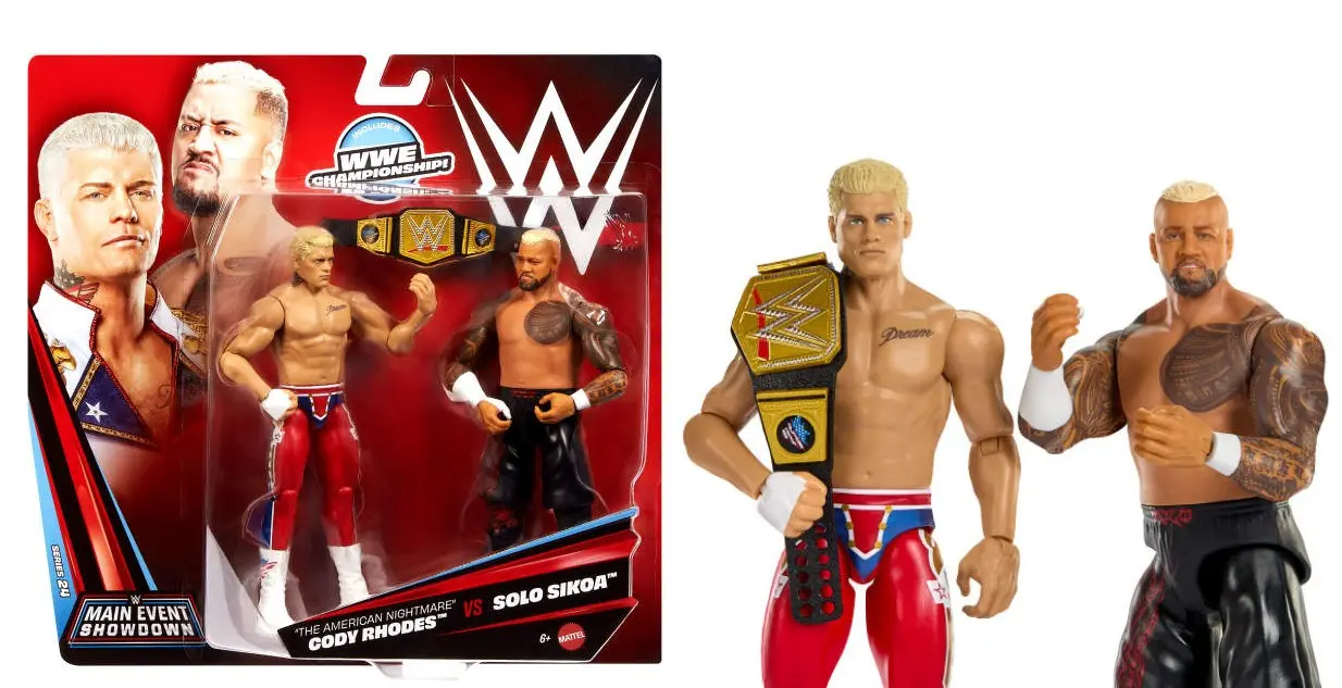 Wwe Main Event Showdown The American Nightmare Cody Rhodes Vs Solo Sikoa Figurki 2-pak Jhj44 4 - Zabawki