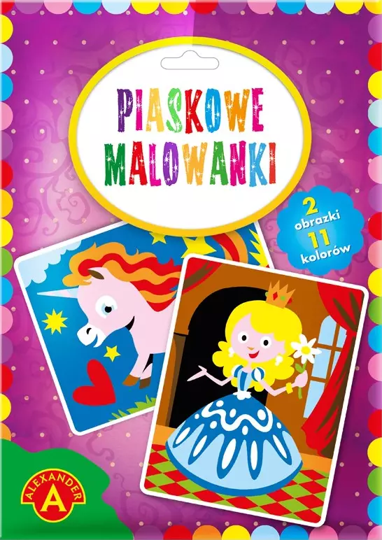 Piaskowe malowanki. Księżniczka i jednorożec - Zabawki