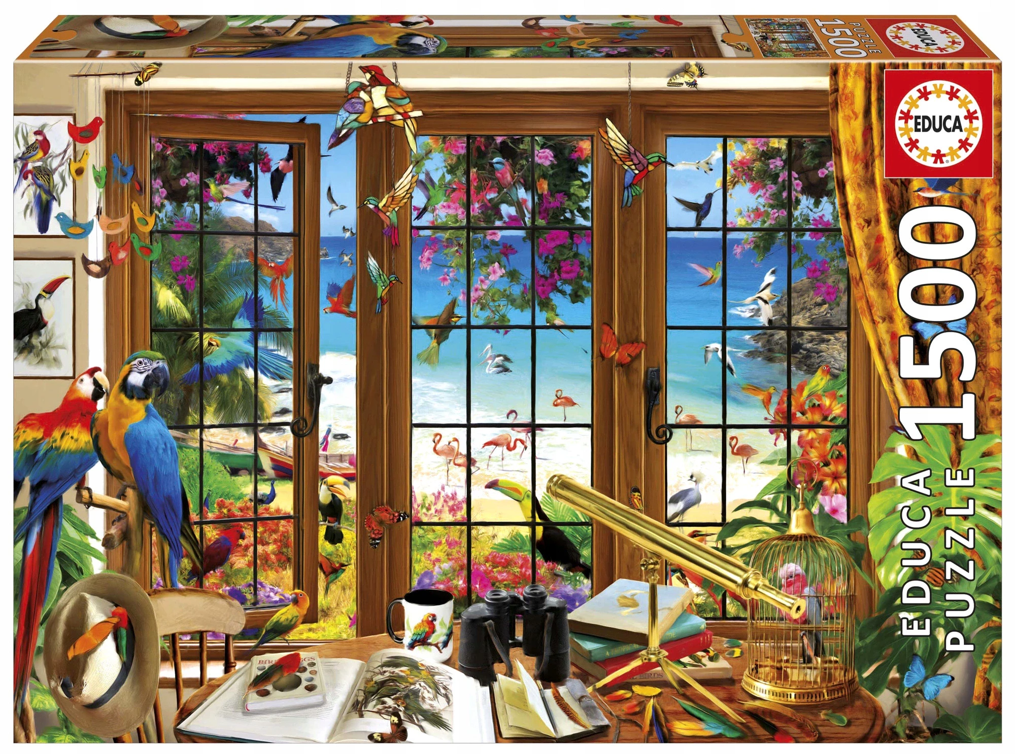 Puzzle 1500 elementów. Okno obserwatora ptaków