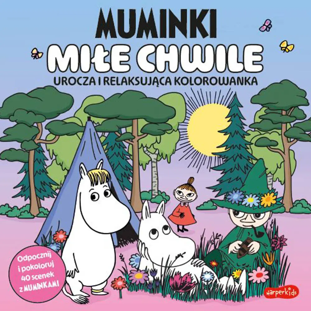 Muminki. Miłe chwile. Urocza i relaksująca kolorowanka - Książki