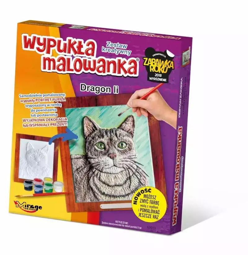 Wypukła Malowanka - Kot Dragon Li - Zabawki