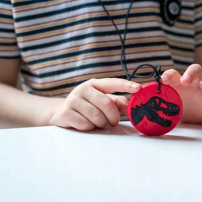 Gryzak terapeutyczny, dinozaur, fioletowy, Jellystone Designs - Mama i dziecko