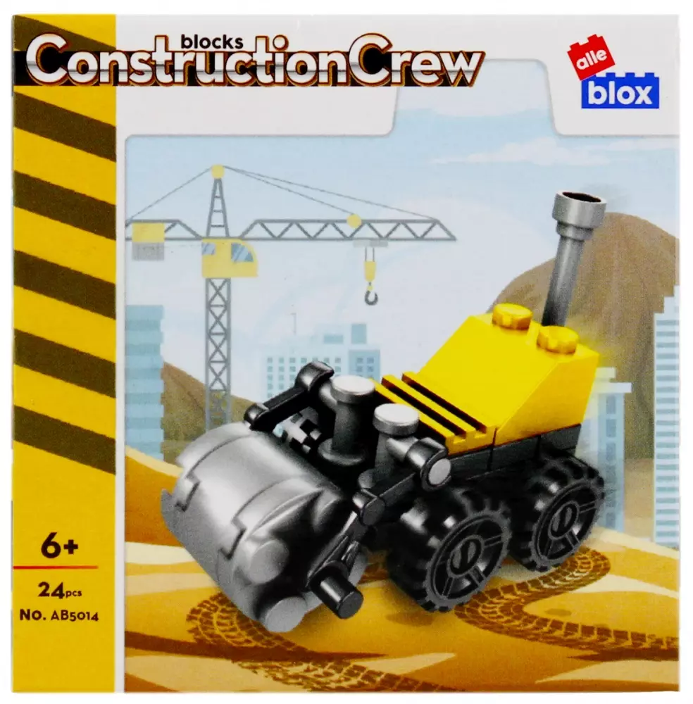 Klocki Konstrukcyjne 24 Elementy Budowa Walec Alleblox 492796 - Zabawki