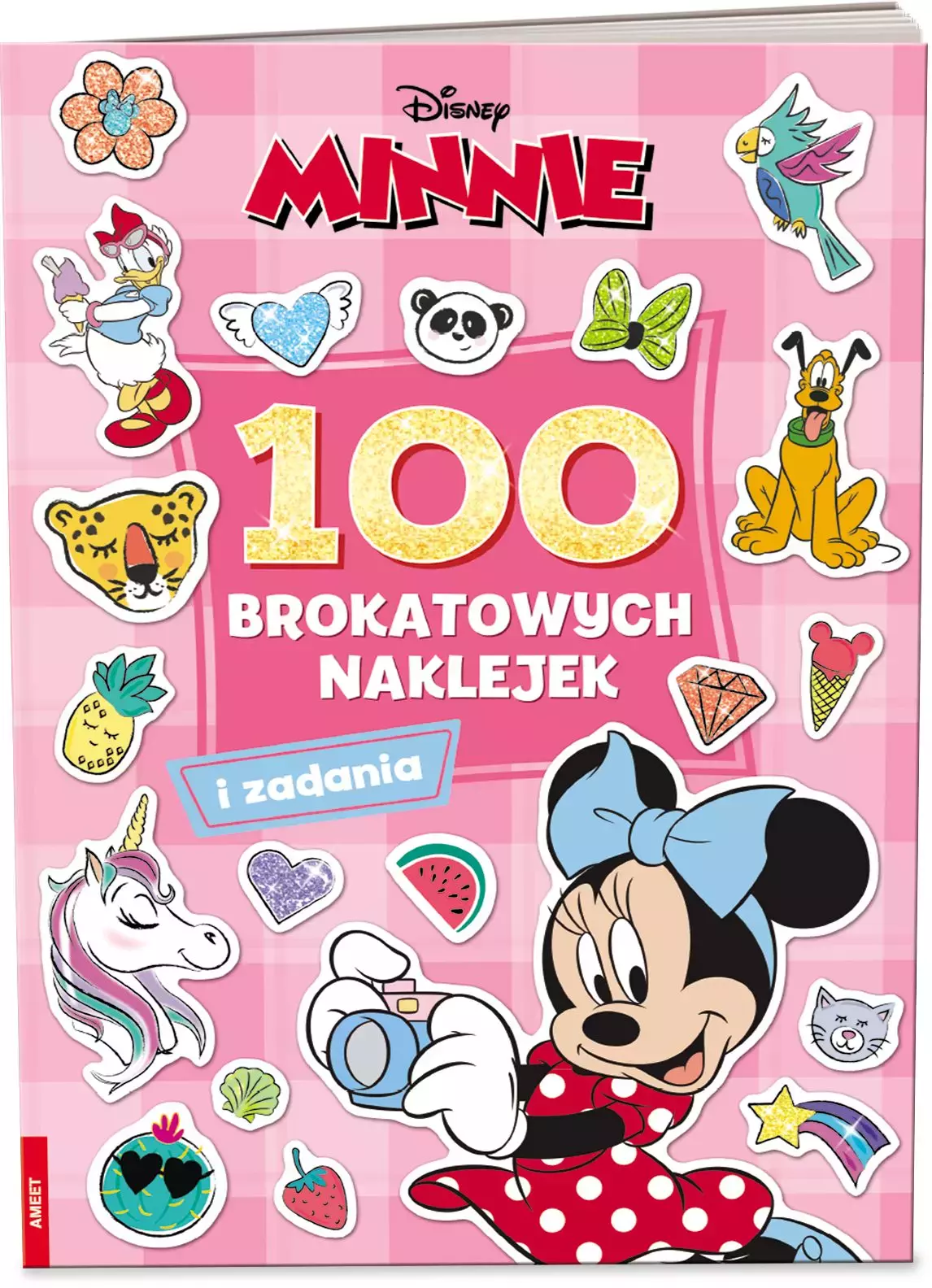 Disney Minnie 100 brokatowych naklejek NB-9104 - Książki