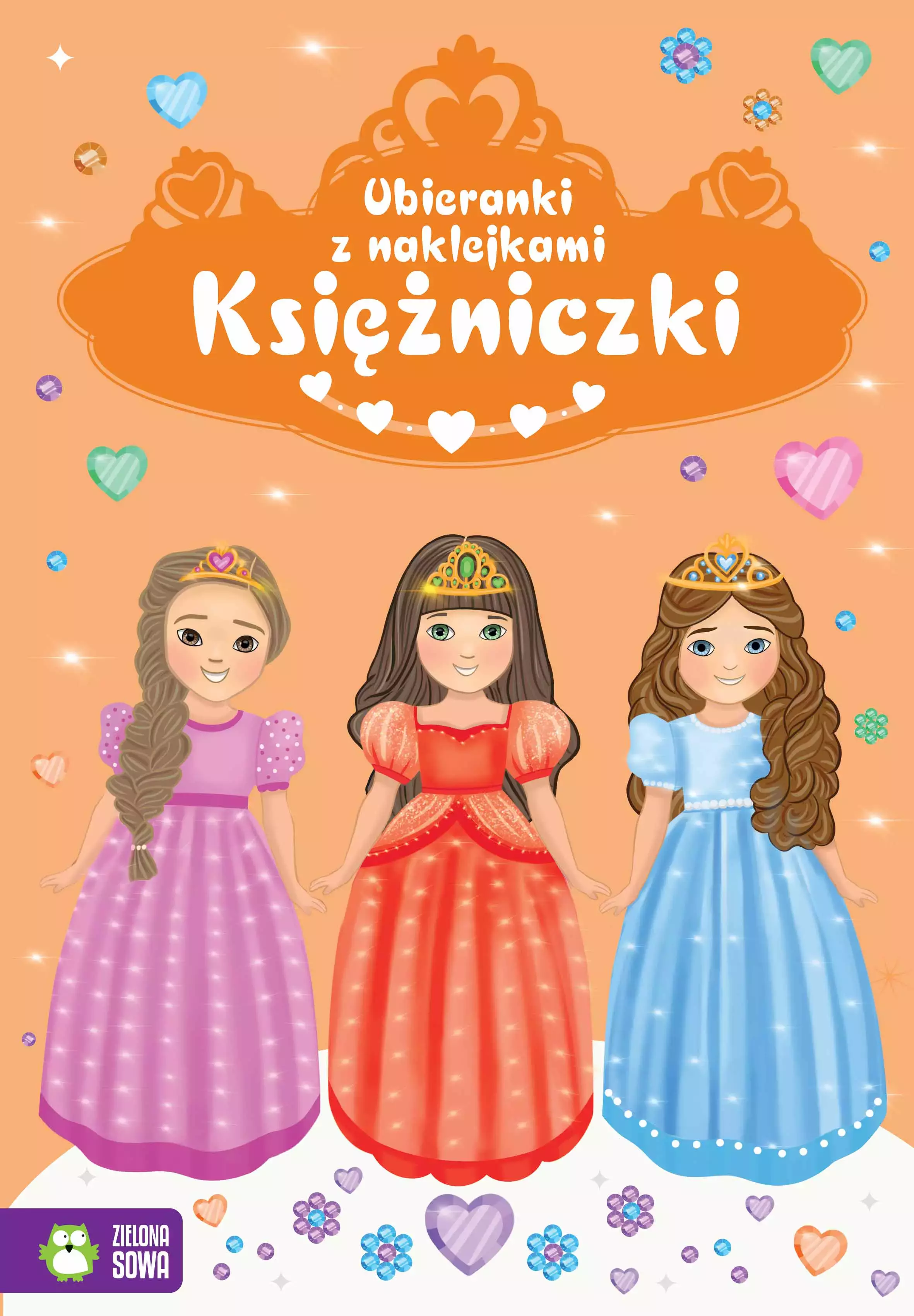 Ubieranki z naklejkami. Księżniczki - Książki