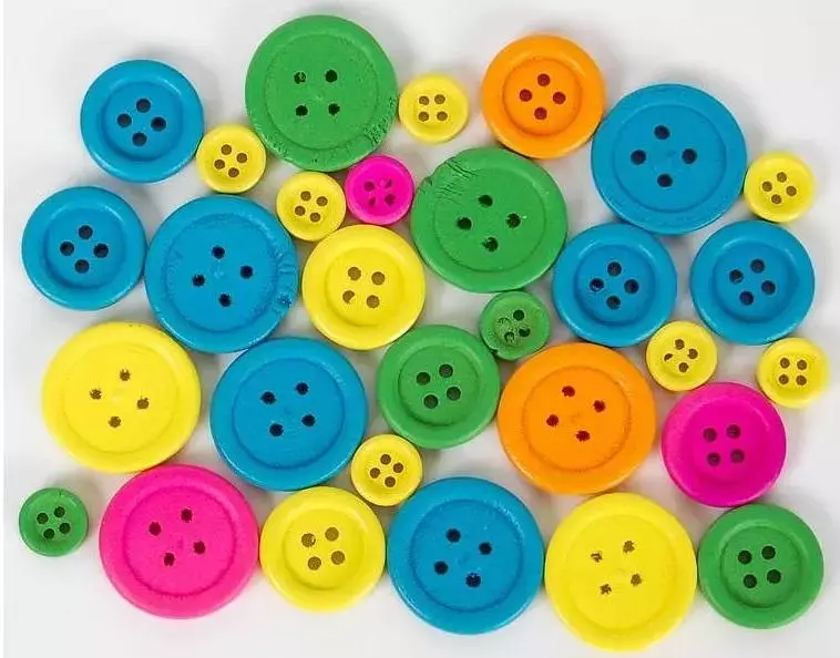 Guziki drewnianie 02 neon - Papiernicze i szkolne