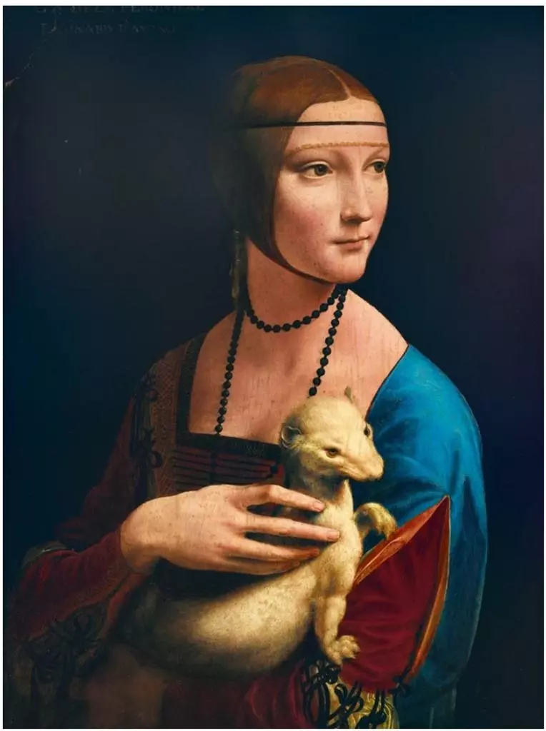 Puzzle 1000 Dama Z asiczk Leonardo Da Vinci Bluebird puzzle-1000-dama-z-asiczk-leonardo-da-vinci-bluebird