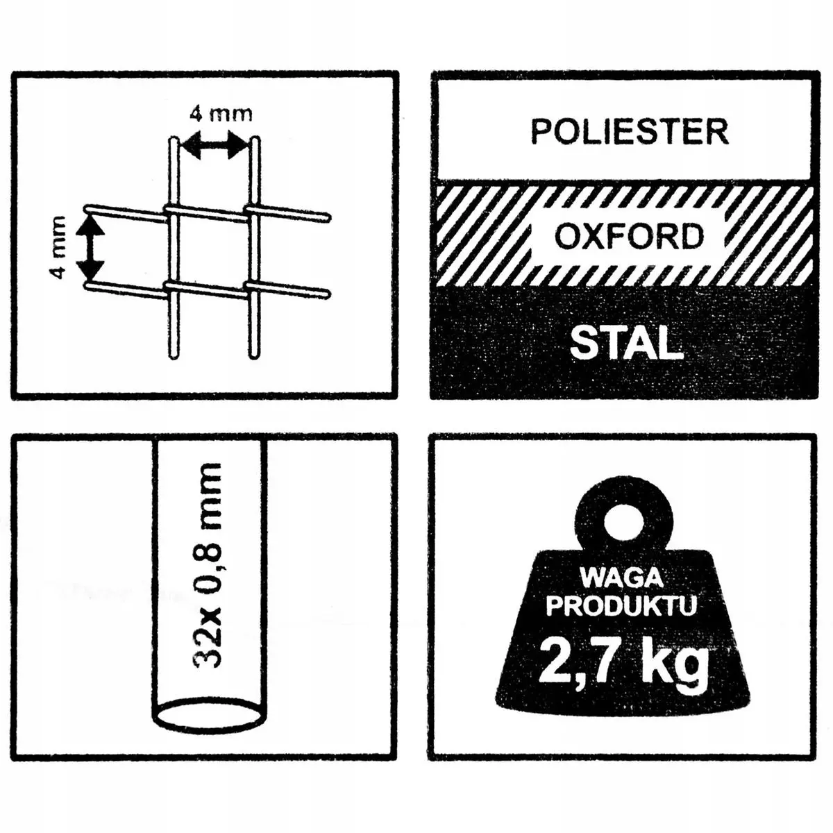 Bramka do Piłki Nożnej z Siatką Składana 90x60x60CM Enero Pro - Elektronika i akcesoria