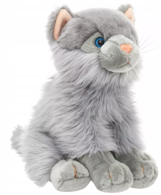 Pluszowy kotek, szary