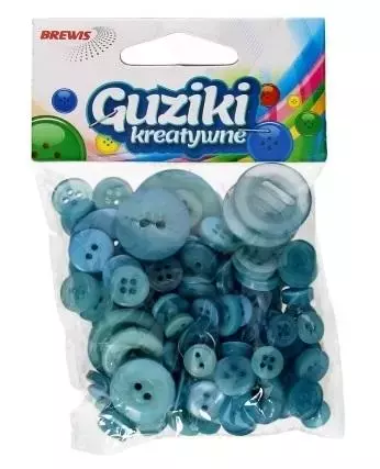 Guziki kreatywne niebieskie 40g - Papiernicze i szkolne