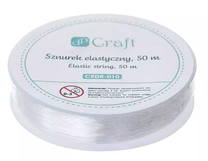 Sznurek elastyczny do koralików 0,45mm x 50m - Papiernicze i szkolne