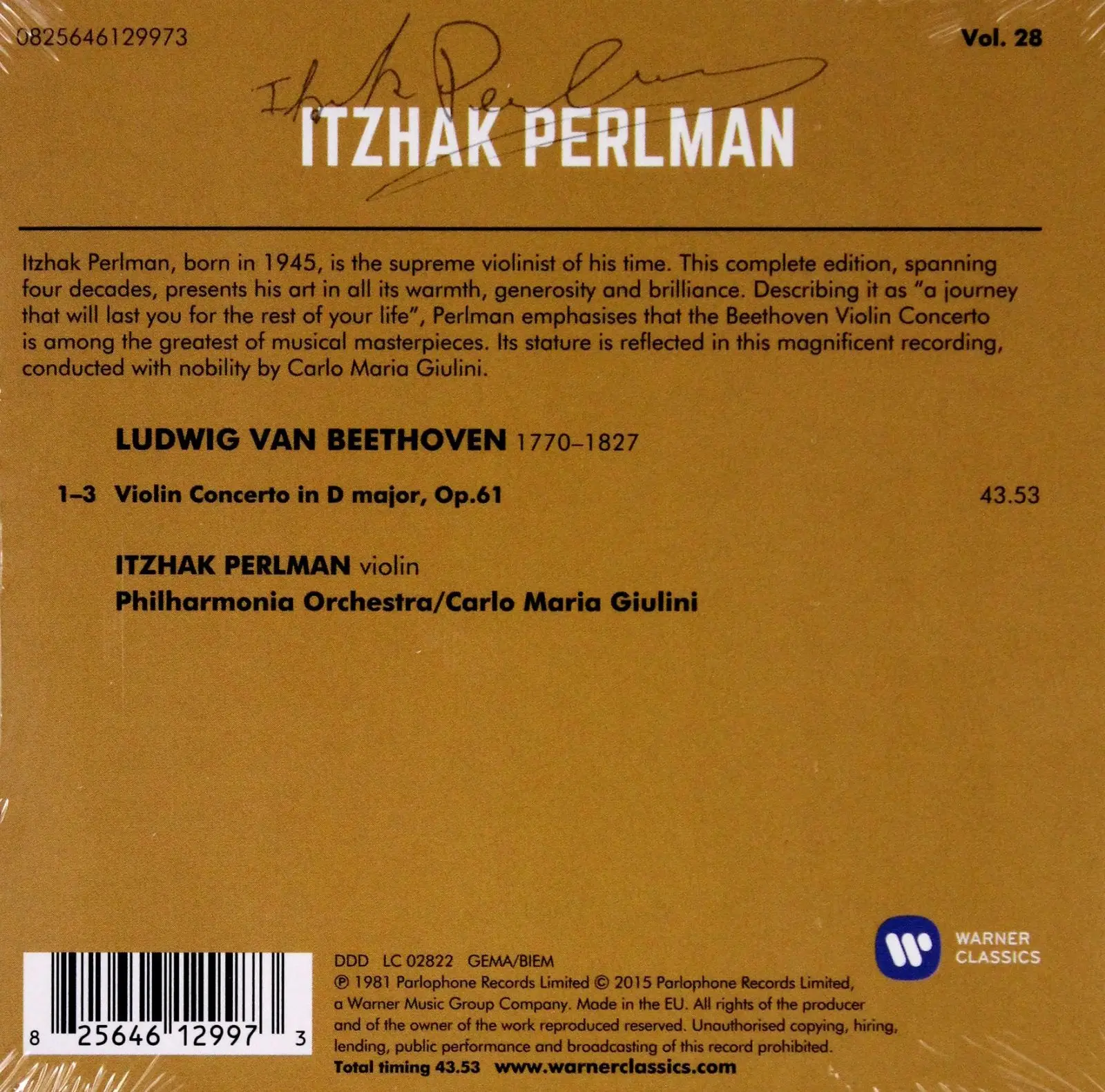Beethoven: Violin Concerto, CD - Muzyka