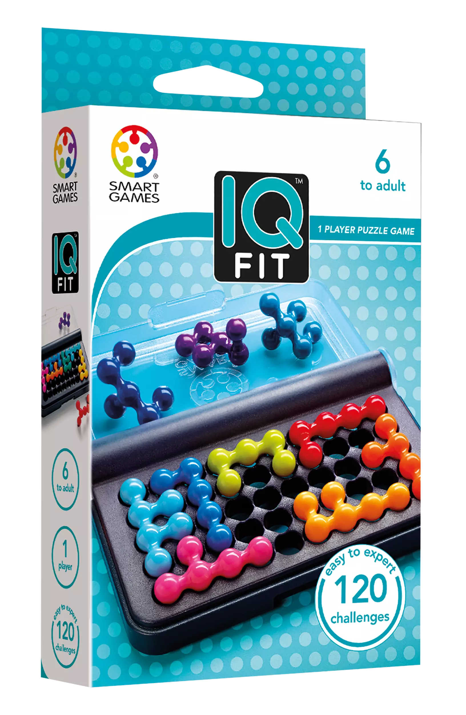 Gra Smart Games IQ Fit Rozwiąż 120 zadań używając trójwymiarowych elementów